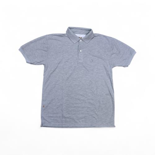 CAMISETA CON CUELLO TALLA L - TC - COD4 - BASIC TONE - GRIS OSCURO