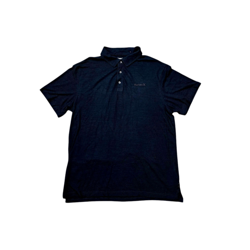 CAMISETA CON CUELLO TALLA XL - RF - COD12 - O&O SS SLUB POLO - ALGODÓN BASIC - NEGRO