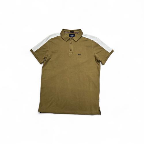 CAMISETA CON CUELLO TALLA M - RF - COD11 - STYLE BASIC - CUELLO FRANCES BASIC - CAKI (OLIVA)