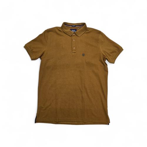 CAMISETA TALLA M - RF - COD11 - STYLE BASIC  - CUELLO FRANCES BASIC - MARRON (CAMEL)