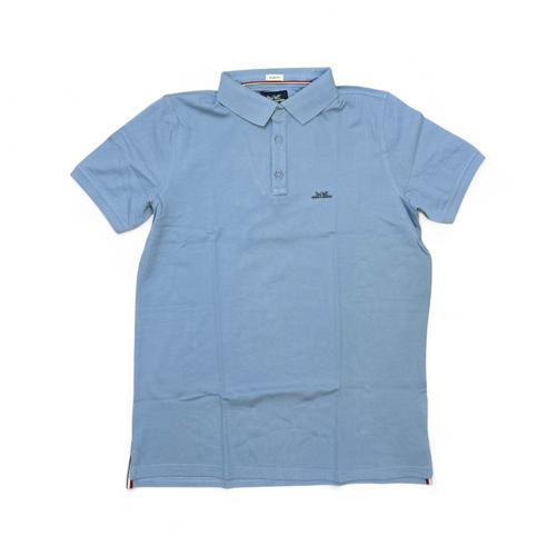 CAMISETA CON CUELLO TALLA 2XL - RF - COD11 - CLASSIC DEFAULT - CUELLO FRANCES - CELESTE FUERTE