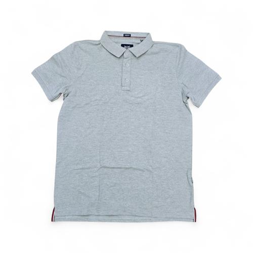 CAMISETA CON CUELLO TALLA 2XL - RF - COD11 - CLASSIC DEFAULT - CUELLO FRANCES - GRIS OSCURO (MELANGE)