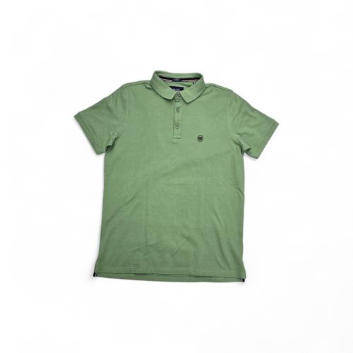 CAMISETA TALLA L - RF - COD11 - STYLE BASIC  - CUELLO CHINO / MAO - VERDE OLIVO (V. PALTA)