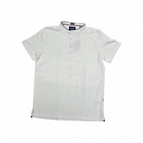 CAMISETA TALLA L - RF - COD11 - STYLE BASIC  - CUELLO CHINO / MAO - BLANCO