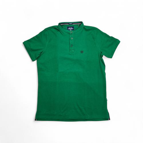 CAMISETA CON CUELLO TALLA S - COD11 - MAO/PCM502 - VERDE OSCURO