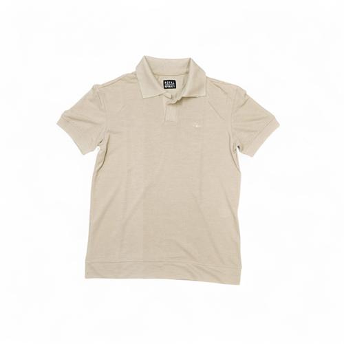 CAMISETA CON CUELLO TALLA 2XL - MD - COD25 - OLD MONEY/TIBEL - TEXTURE BASIC CUELLO FRANCES  - CAKI