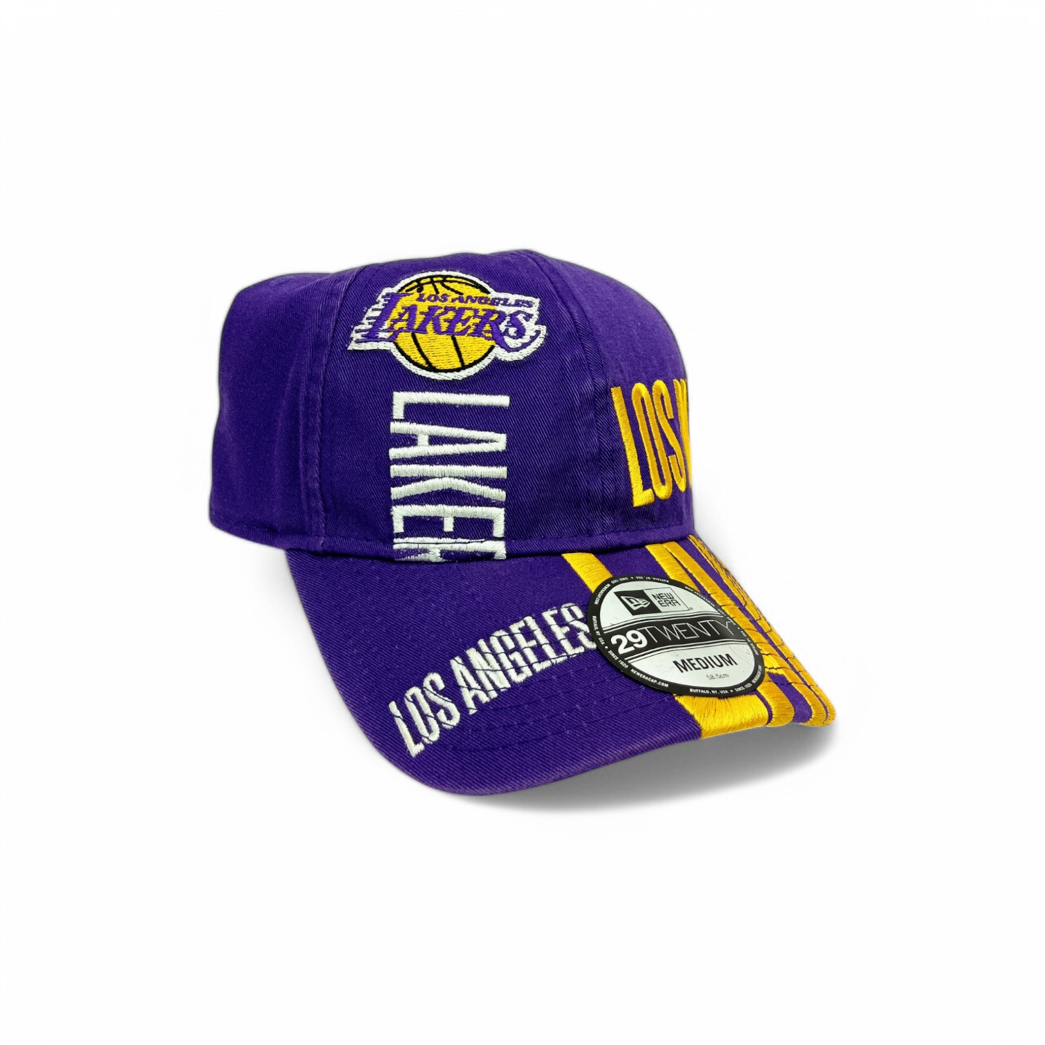 GORRA NORMAL CERRADA - NEW ERA - LAKERS NBA - MORADA AMARILLO