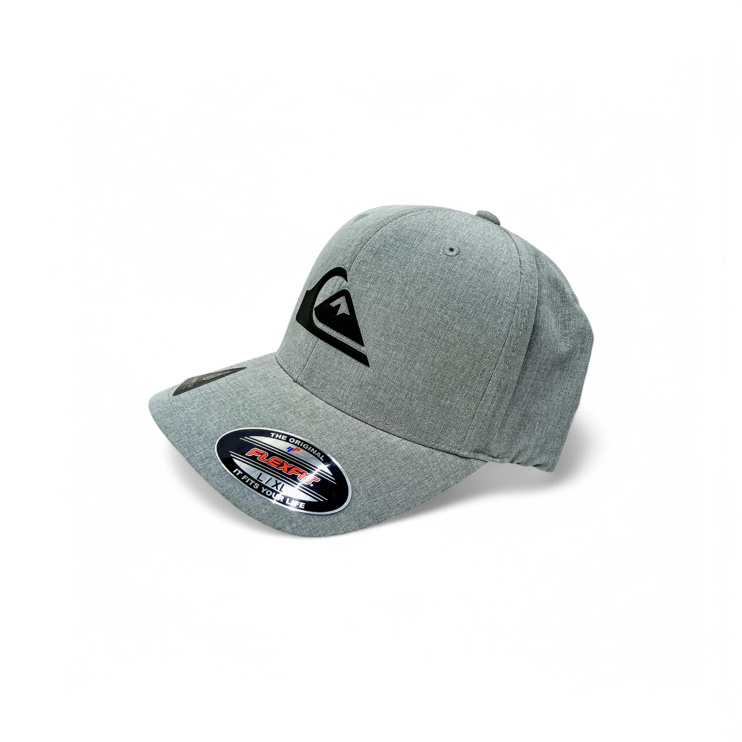 GORRA NORMAL CERRADA - QUIKSILVER - AMPHIBIAN GRIS/NEGRO LOGO