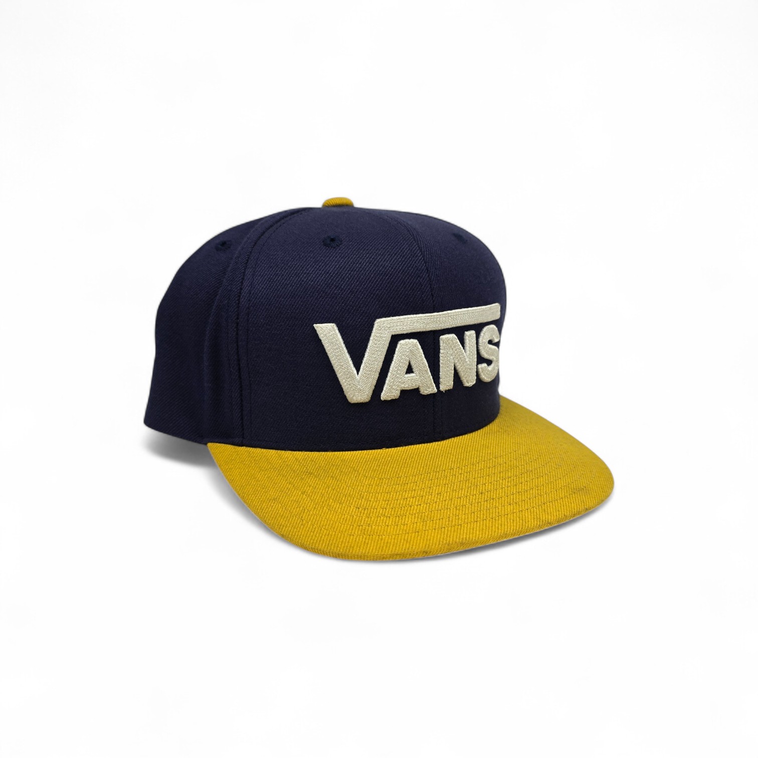 GORRA TALLA ESTÁNDAR/ STD - UB - COD33 - SNAPBACK - PLANA / AJUSTABLE - AZUL MARINO/AMARILLO