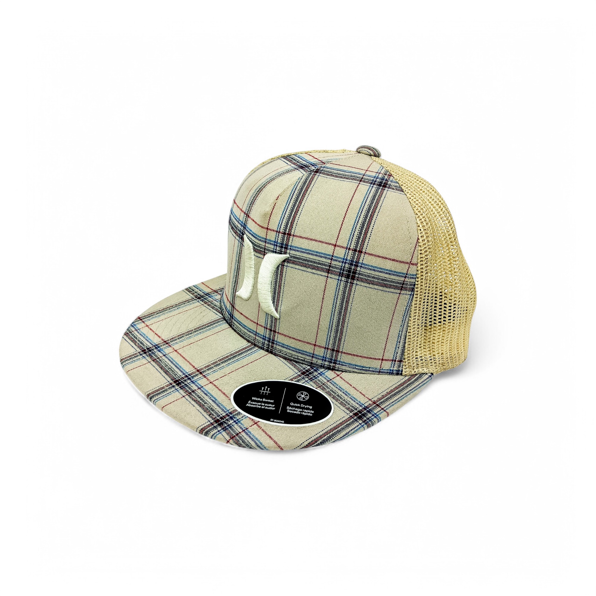 GORRA TALLA ESTÁNDAR /STD - AJUSTABLE BROCHE - COD33 - BASIC CAP / PLANA -  BEIGE/BLANCO