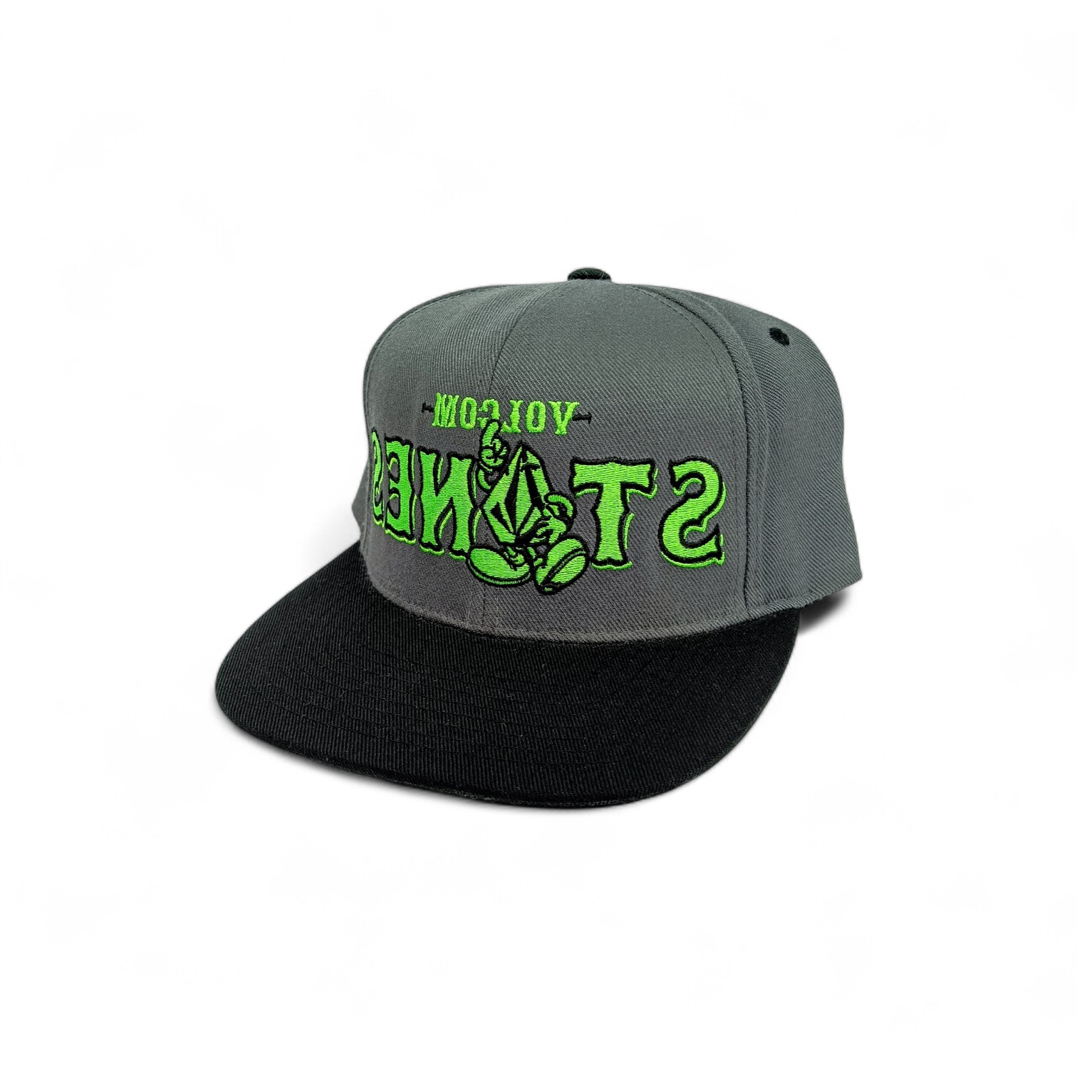 GORRA TALLA ESTÁNDAR /STD - AJUSTABLE BROCHE - COD34 - BASIC CAP / PLANA - GRIS/VERDE