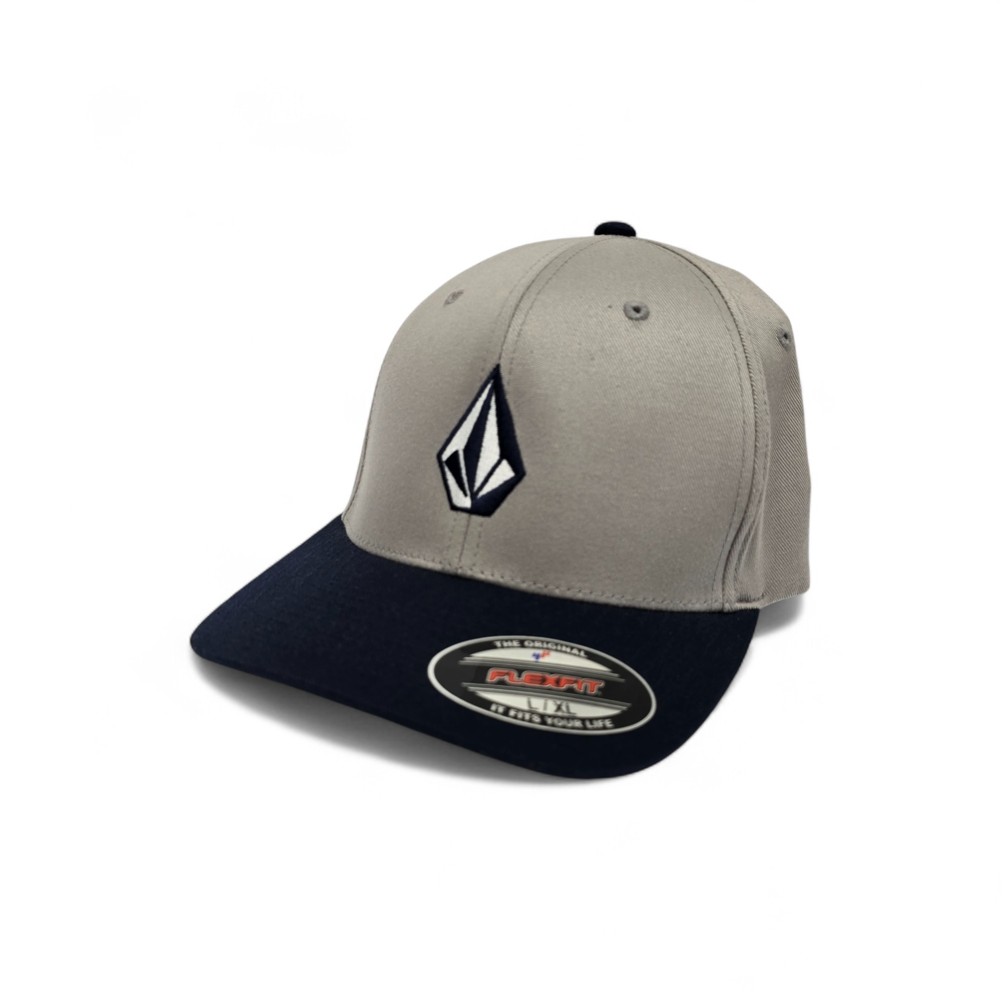 GORRA TALLA L/XL - UB - COD34 - FULL STONE / FLEXFIT  - NORMAL CERRADA - GRIS/ AZ