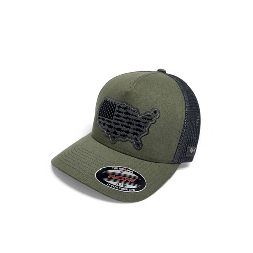 GORRA TALLA S/M - DP - COD71 - FLEXFIT - NORMAL CERRADA - VERDE/PLOMO
