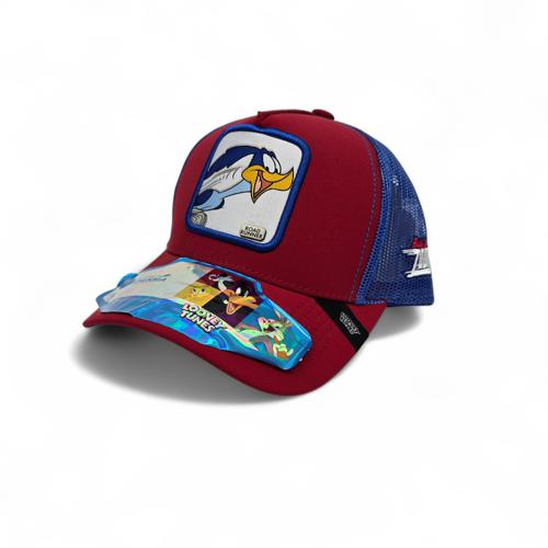 GORRA TALLA STD - UB - COD88 - TRUCKS / COMICS - ROAD RUNNER - NORMAL AJUSTABLE - ROJO/AZ