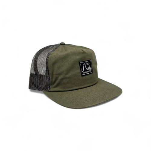 GORRA TALLA ESTANDAR STD - SS - COD22 - SINGLE FIN / TRUCKER - PLANA AJUSTABLE - VERDE OLIVA