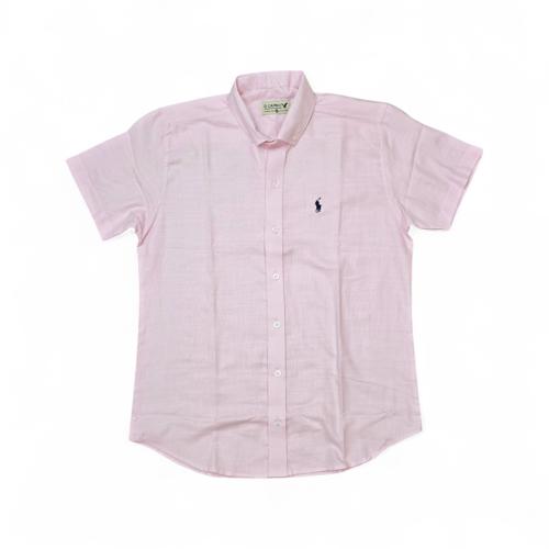 CAMISA MANGA CORTA TALLA L - RF - COD163 - FASHION COLL. - CUELLO FRANCES - ROSADO