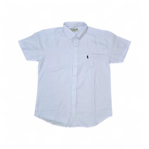 CAMISA MANGA CORTA TALLA L - RF - COD163 - FASHION COLL. - CUELLO FRANCES - BLANCO