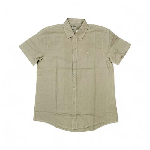 CAMISA MANGA CORTA TALLA 2XL - RF - COD168 - NT-INEN - CUELLO FRANCES - BEIGE