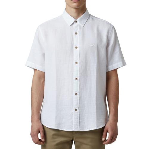 CAMISA MANGA CORTA | LLANO | LINO / REGULAR F. | MILAN | BL | HOMBRE