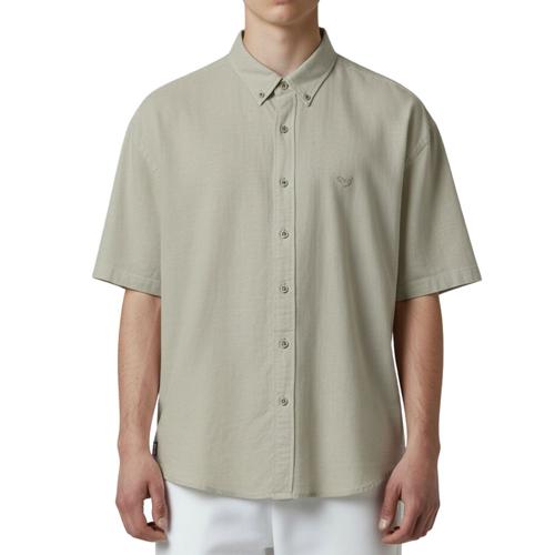 CAMISA MANGA CORTA | LLANO | LINO / REGULAR F. | MILAN | BG. O | HOMBRE