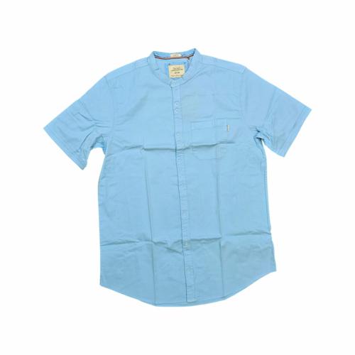 CAMISA MANGA CORTA TALLA M - RF - COD11 - SARGA APT - CUELLO CHINO/MAO - CELESTE