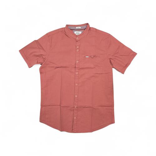 CAMISA MANGA CORTA TALLA 2XL - RF - COD11 - POPELINA - CUELLO CHINO/MAO - SANDIA