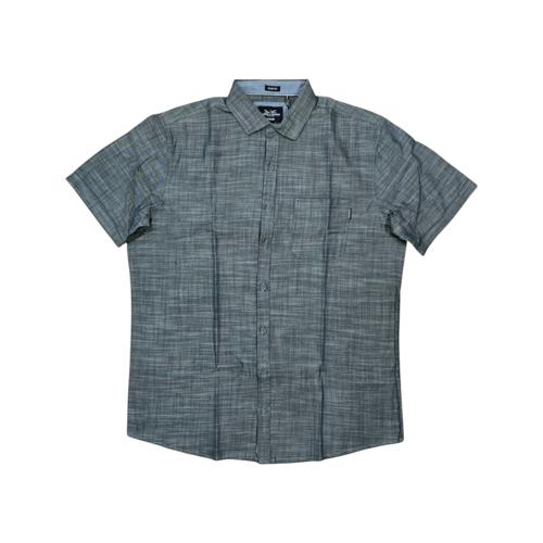 CAMISA MANGA CORTA TALLA 2XL - RF - COD11 - TWILL FLAME - CUELLO FRANCES - AZUL