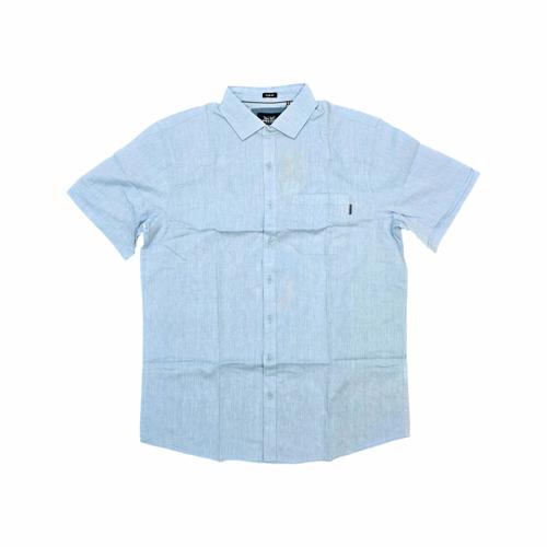 CAMISA MANGA CORTA TALLA 2XL - RF - COD11 - LUHI - CUELLO FRANCES - CELESTE