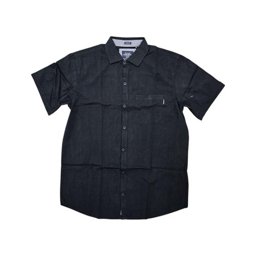 CAMISA MANGA CORTA TALLA L - RF - COD11 - ZINERVA - CUELLO FRANCES - NEGRO