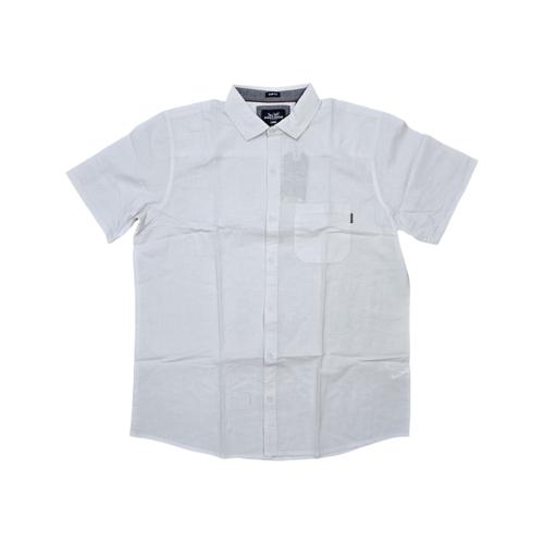 CAMISA MANGA CORTA TALLA 2XL - RF - COD11 - LINO LULO - CUELLO FRANCES - BLANCO