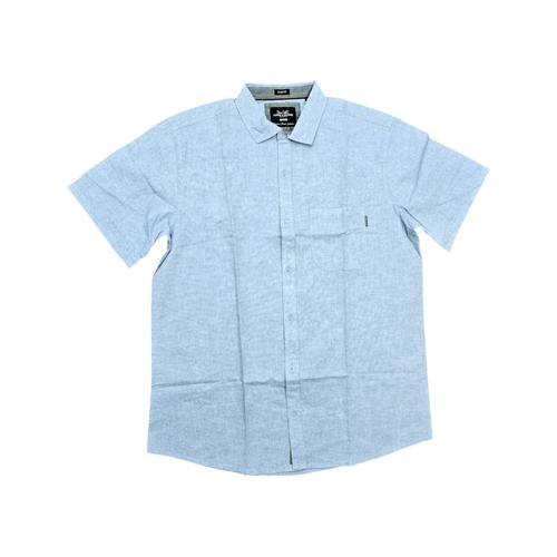 CAMISA MANGA CORTA TALLA 2XL - RF - COD11 - LINO LULO - CUELLO FRANCES - CELESTE