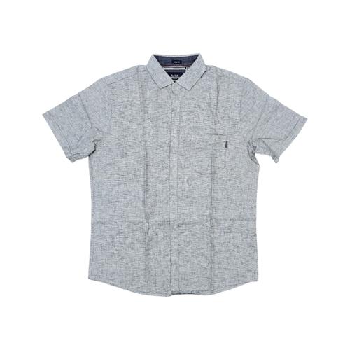 CAMISA MANGA CORTA TALLA 2XL - RF - COD11 - ARJUN FLAMEADO - CUELLO FRANCES - NEGRO
