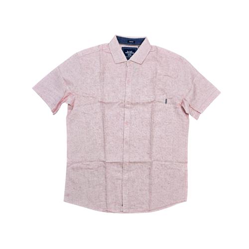 CAMISA MANGA CORTA TALLA 2XL - RF - COD11 - ARJUN FLAMEADO - CUELLO FRANCES - ROSADO