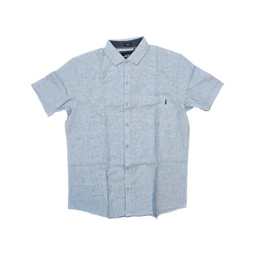 CAMISA MANGA CORTA TALLA 2XL - RF - COD11 - ARJUN FLAMEADO - CUELLO FRANCES - CELESTE