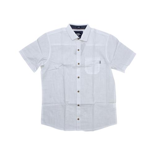 CAMISA MANGA CORTA TALLA 2XL - RF - COD11 - ARJUN FLAMEADO - CUELLO FRANCES - BLANCO