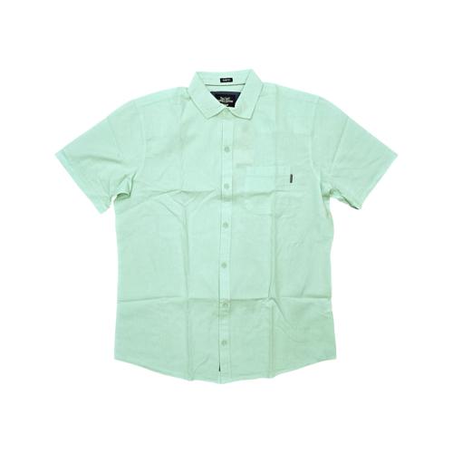 CAMISA MANGA CORTA TALLA L - RF - COD11 - CAPRI LLANA - CUELLO FRANCES - VERDE MENTA