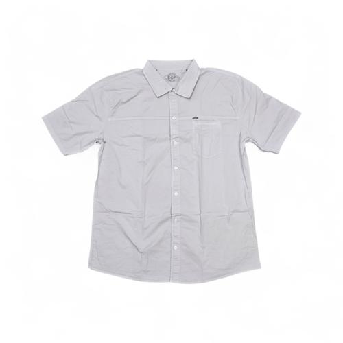 CAMISA MANGA CORTA TALLA 5XL - RF - COD36 - CLASSIC DEFAULT - CUELLO FRANCES - GRIS
