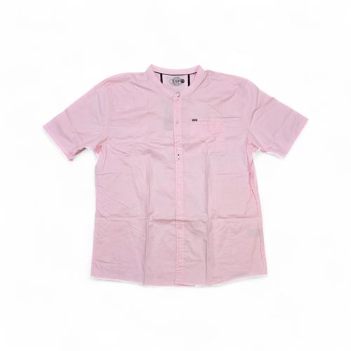 CAMISA MANGA CORTA TALLA 6XL - RF - COD36 - CLASSIC DEFAULT - CUELLO CHINO/MAO - ROSADO