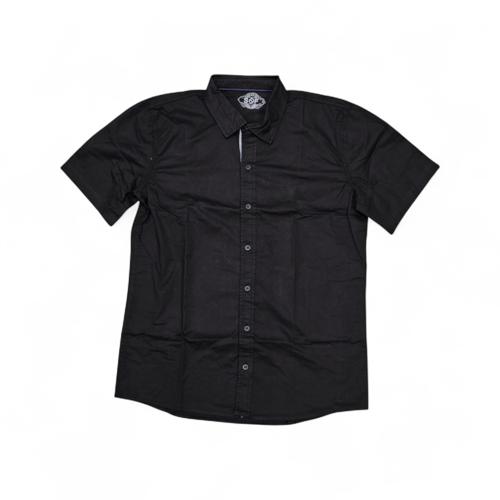 CAMISA MANGA CORTA TALLA XL - RF - COD36 - CLASSIC DEFAULT - CUELLO FRANCES - NEGRO