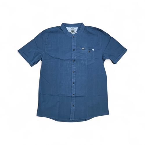 CAMISA MANGA CORTA TALLA 2XL - RF - COD36 - CLASSIC DEFAULT - CUELLO CHINO/MAO - VERDE TURQUESA
