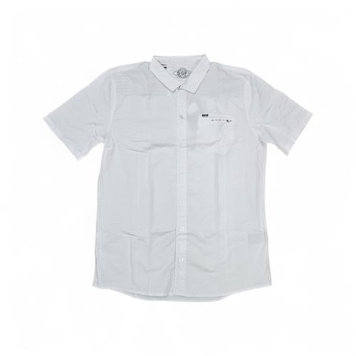 CAMISA MANGA CORTA TALLA S - RF - COD36 - CLASSIC DEFAULT - CUELLO FRANCES - BLANCO
