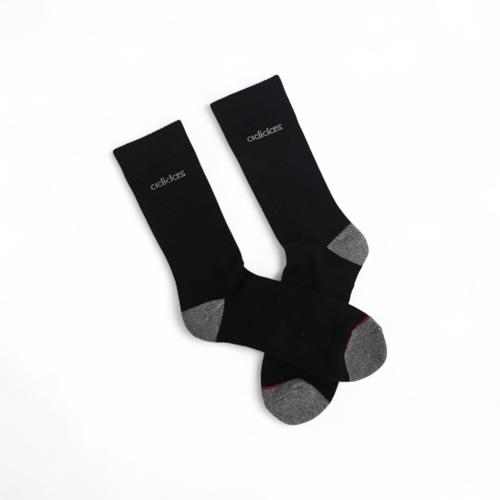 MEDIAS CAÑA ALTA TALLA 10-12 - SPORT - COD2 - BASIC - ELASTIC FRESH - NEGRO/GRIS