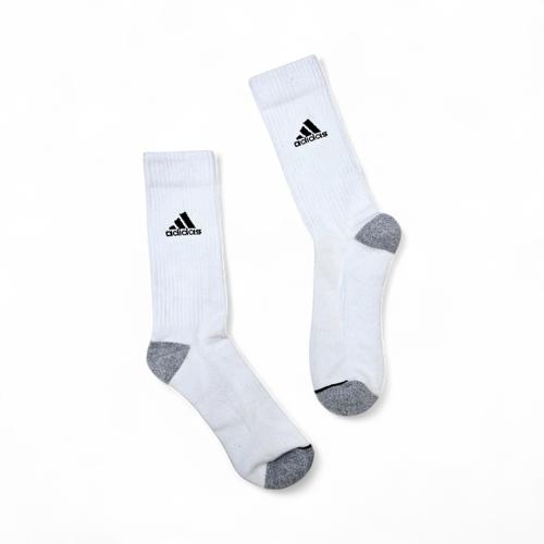 MEDIAS CAÑA ALTA TALLA 10-12 - SPORT - COD2 - BASIC - ELASTIC FRESH - BLANCO/LOGO NEGRO