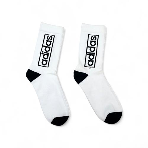 MEDIAS CAÑA ALTA TALLA 10-12 - SPORT - COD2 - BASIC - ELASTIC FRESH - BLANCO/LETRAS NEGRAS