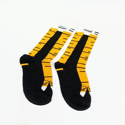 MEDIAS CAÑA ALTA TALLA 10-12 - UB - COD55 - OT/PATAS DE GALLINA - COMIC PRINT - NEGRO-AMARILLO