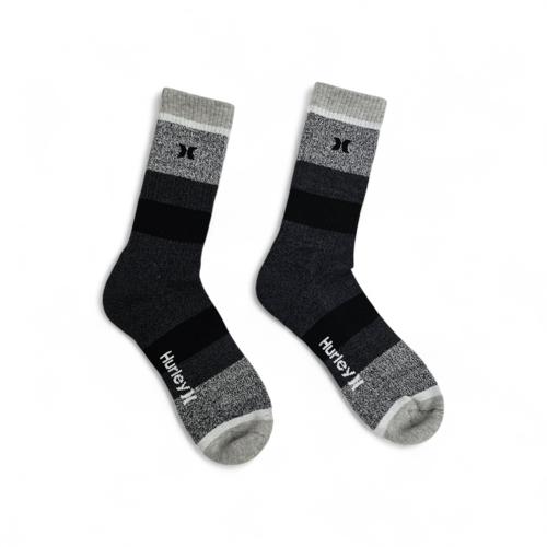 MEDIAS CAÑA ALTA TALLA 10-12 - SPORT - COD12 - BASIC - ELASTIC FRESH - GRIS JASPEADO/NEGRO/BL/PLOMO CLRO-MEDIO/LETRAS BL