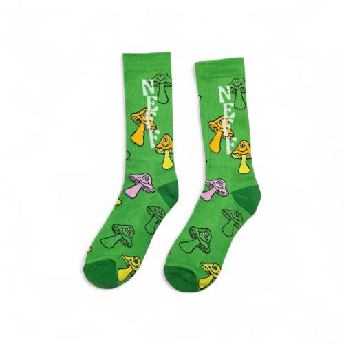 MEDIAS CAÑA ALTA TALLA 10-12 - SPORT - COD74 - BASIC - ELASTIC FRESH - VERDE/AMARILLO