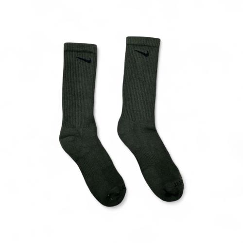 MEDIAS CAÑA ALTA TALLA 10-12 - SPORT - COD18 - BASIC - ELASTIC FRESH - VERDE MILITR/NEGRO