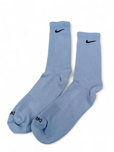 MEDIAS CAÑA ALTA TALLA 10-12 - SPORT - COD18 - BASIC - ELASTIC FRESH - CELESTE/NEGRO