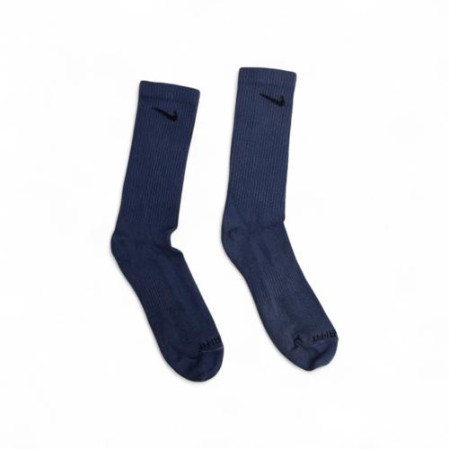 MEDIAS CAÑA ALTA TALLA 10-12 - SPORT - COD18 - BASIC - ELASTIC FRESH - AZUL/LOGO NEGRO